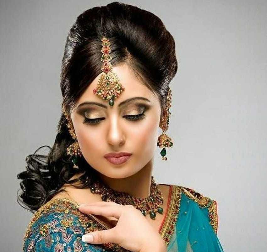 Braut Make-up Indianer HD-Hintergrundbild