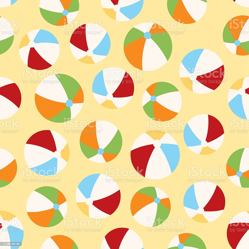 Cute Summer Pattern With Balls Stock Illustration, summer cute simple HD phone wallpaper