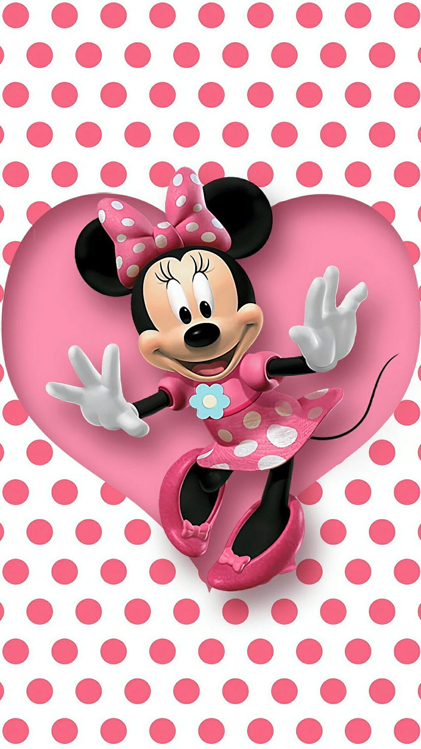Polka Dot Minnie Mouse, 미니 마우스 도트 HD 전화 배경 화면