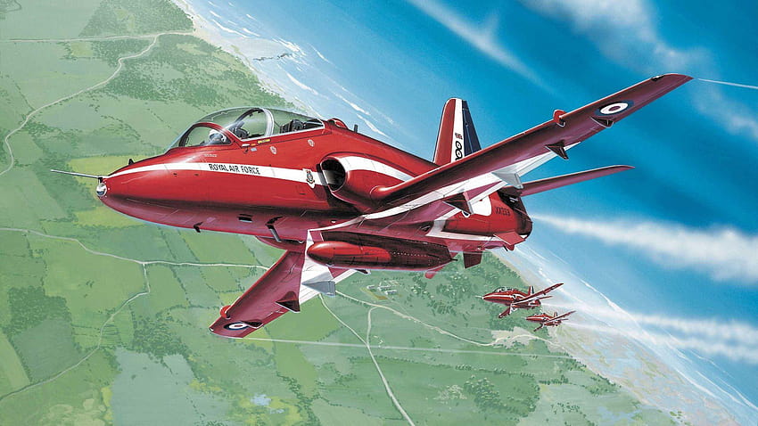 1920x1080 Red Arrows, Kraliyet Hava Kuvvetleri, Airshow, Bae Hawk, Red HD duvar kağıdı