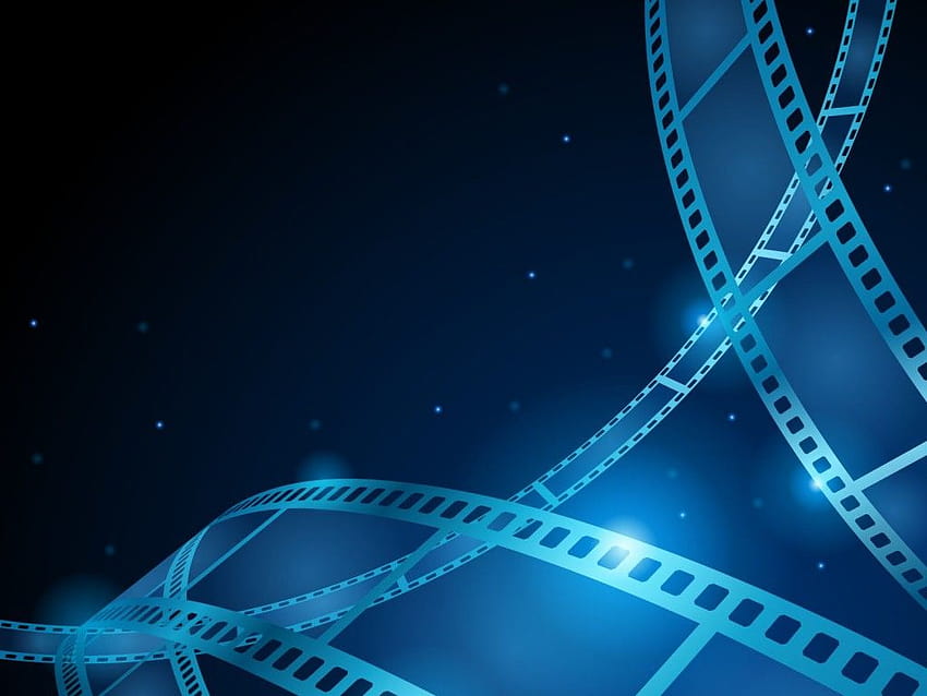 Blue movie, film strip Backgrounds, technology films HD wallpaper