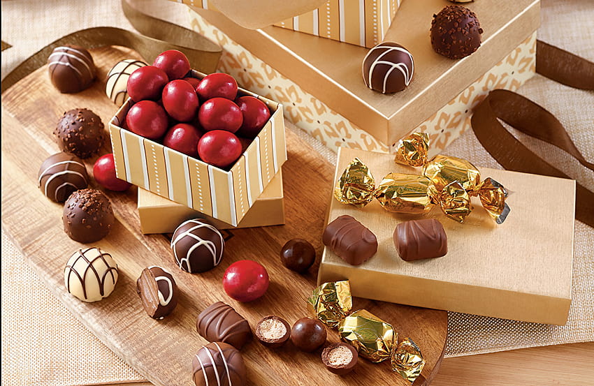 Bonbons au chocolat Confiserie alimentaire Fond d'écran HD