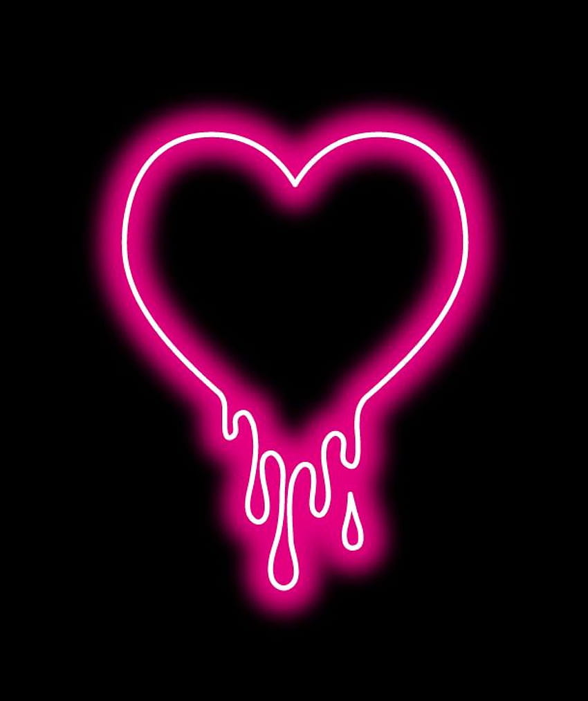 Neon Dripping Heart HD phone wallpaper | Pxfuel