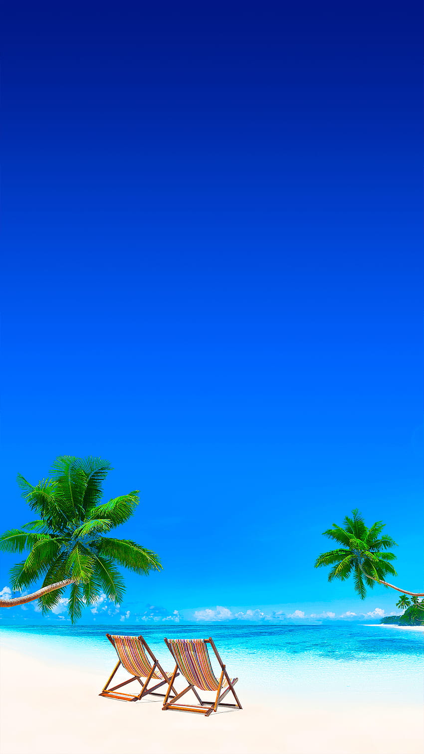 Relaxando na praia. Que tal um dia de praia? Toque para ver mais, relaxe e aprecie a vista Papel de parede de celular HD