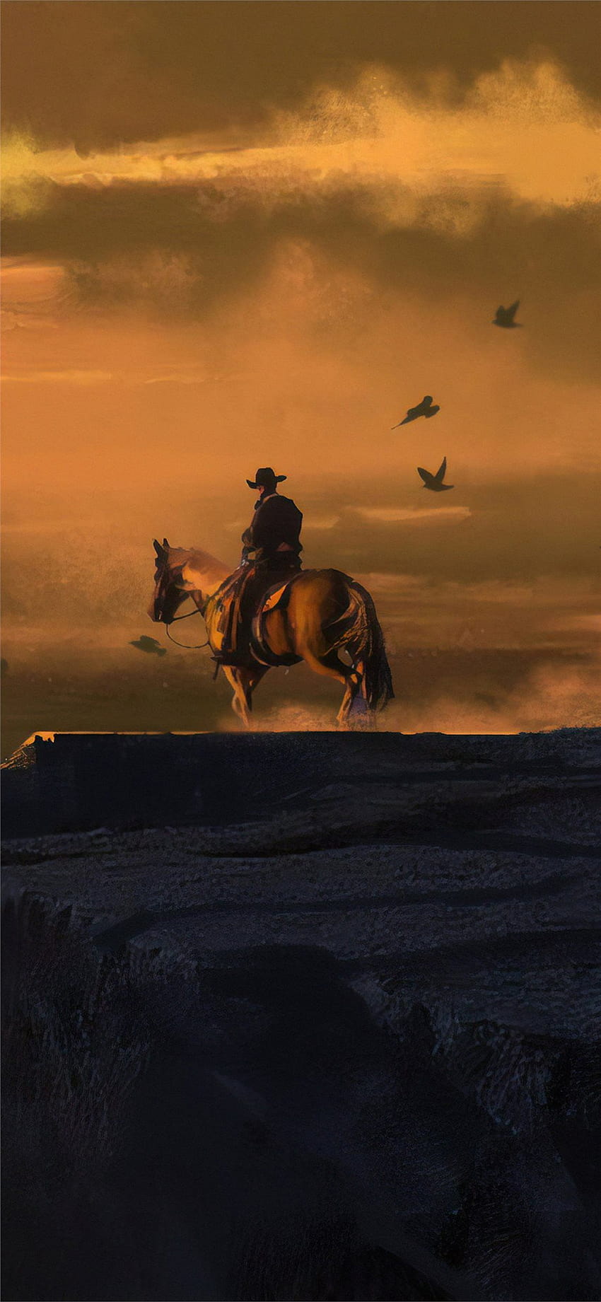 red dead redemption landhscape iPhone X, rdr2 iphone HD phone wallpaper