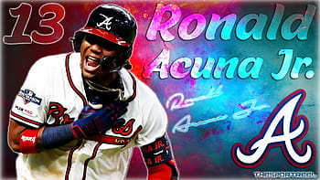 My Drawing of Ronald Acuña Jr.  Atlanta braves wallpaper, Georgia bulldogs  baseball, Atlanta braves