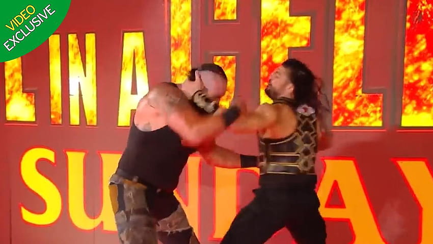 Roman Reigns and Braun Strowman come to blows on WWE Raw ahead of Hell in a Cell PPV, hell in a cell 2019 HD wallpaper