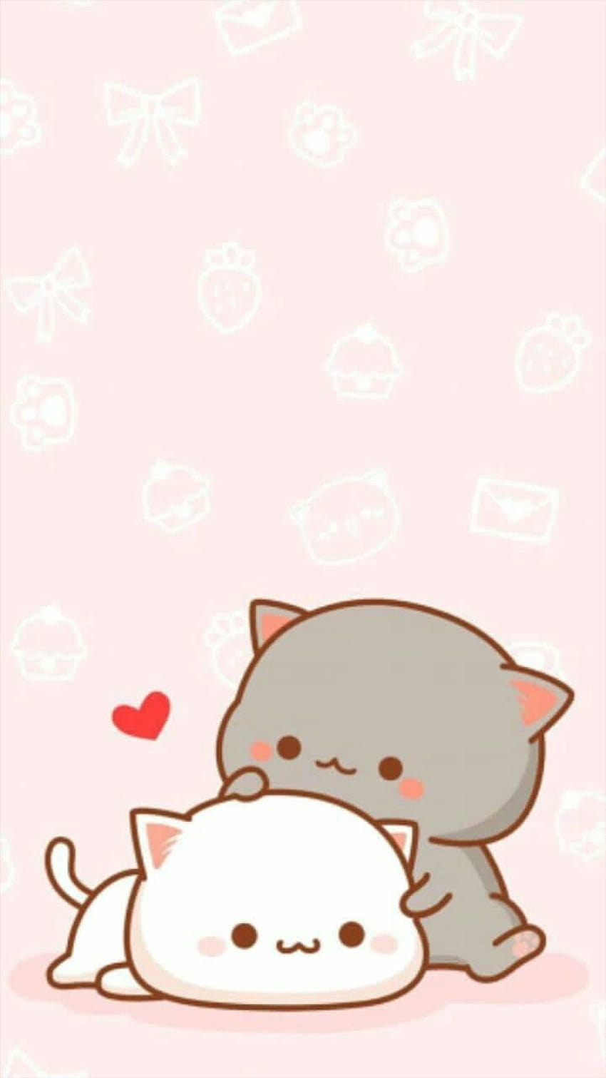 Gato Kawaii, felino fondo de pantalla del teléfono