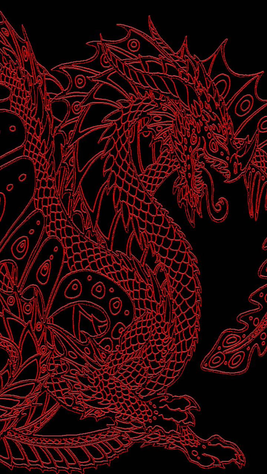 Red Dragon by ...zedge, black and red dragon HD phone wallpaper