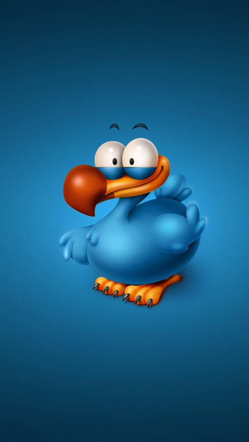 Dodo Blue Bird Minimal Huawei Móvil, pájaro dodo fondo de pantalla del teléfono