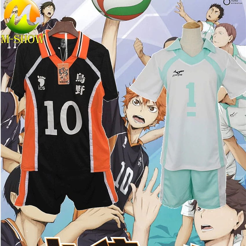 Haikyuu Costume Cosplay Karasuno High School Volleyball Club Hinata Shyouyou Sportswear Aoba Johsai High School Maglie Uniforme Sfondo del telefono HD