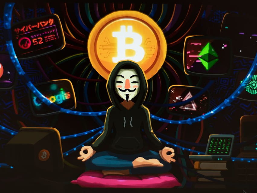 meditation, art, anonymous, hacker, bitcoin, , background, 64c863, anonymous f HD wallpaper