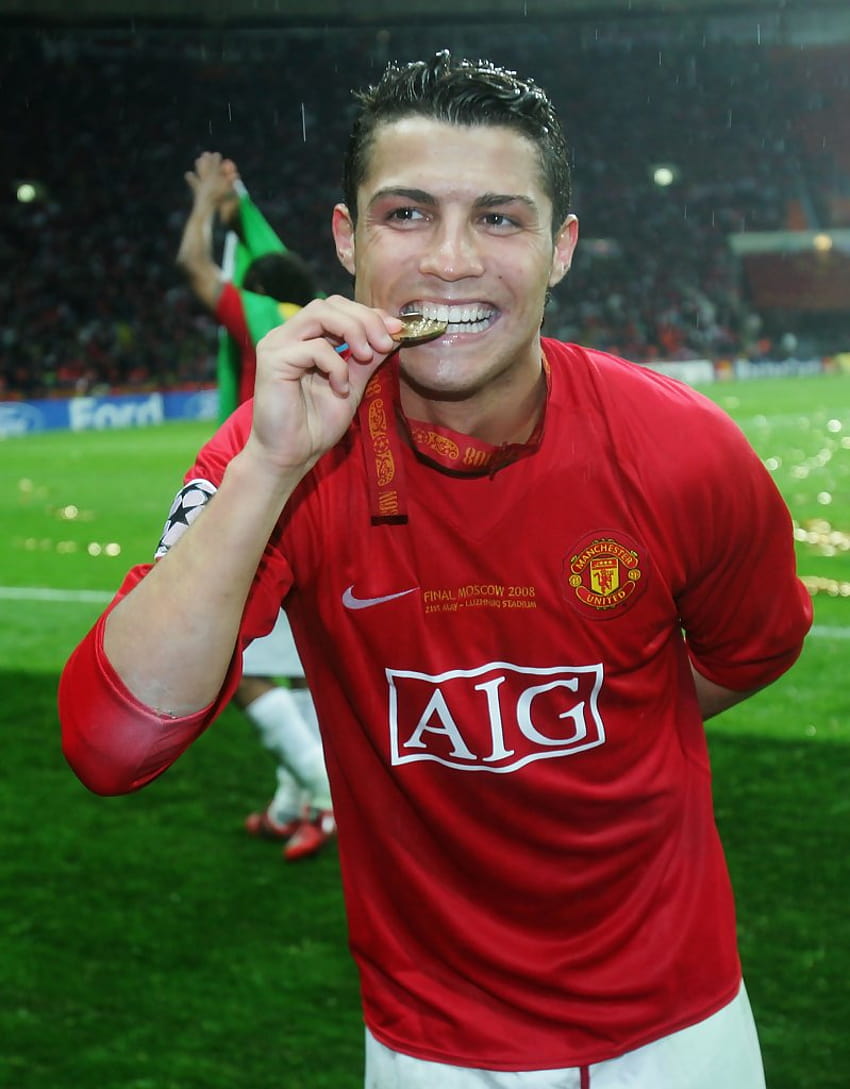 Cristiano Ronaldo, liga de campeones del manchester united fondo de pantalla del teléfono