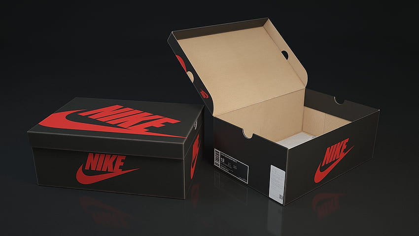 Schuhkarton Nike 3d 3D-Modell, Schuhkarton HD-Hintergrundbild