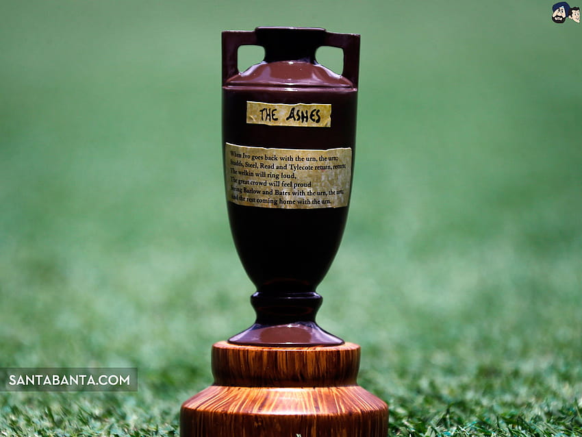 The Ashes urn, containing the ashes of a burnt cricket bail HD wallpaper