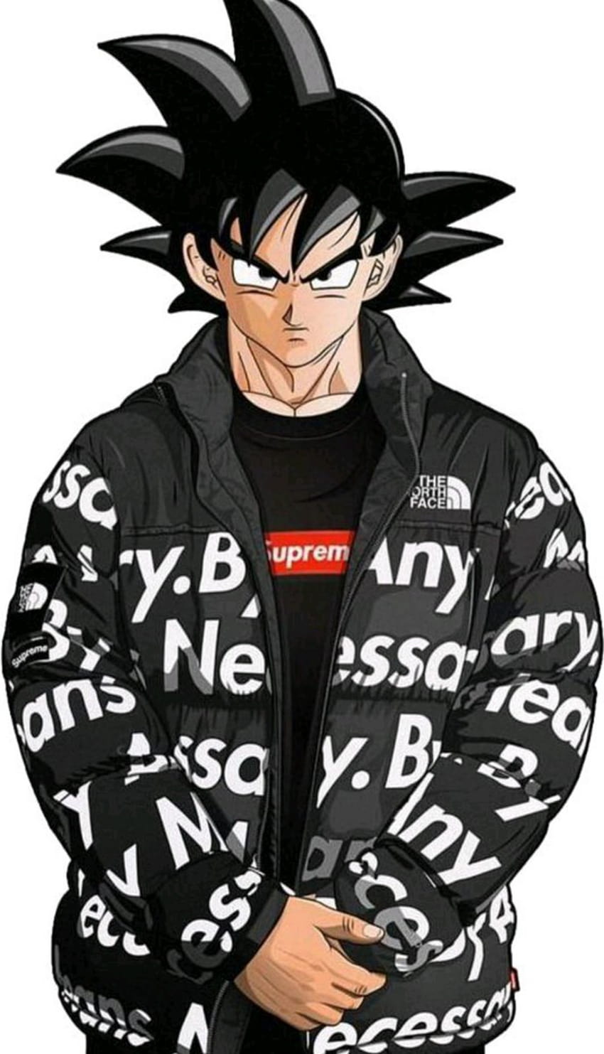 Download Awesome Supreme Drip Goku Digital Art Wallpaper