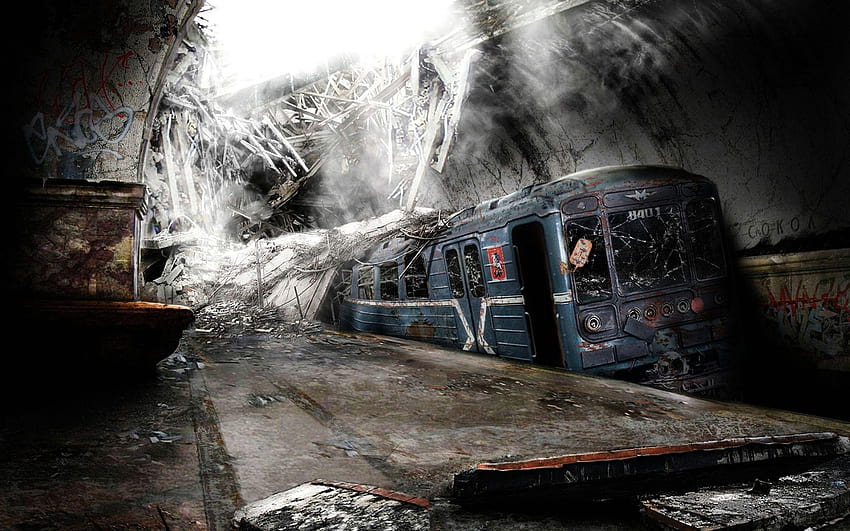 Abandoned Underground Railway For Your 1920x1200 HD wallpaper