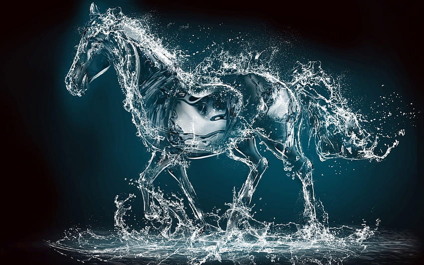 horse water artwork liquid / and Mobile HD wallpaper