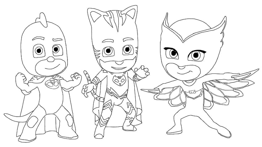 Coloring Page For Pj Masks Kids To Printable – Stephenbenedictdyson Wallpaper HD