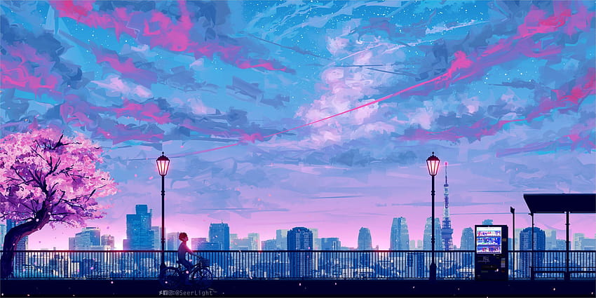 Anime Landscape em 2020 Papel de parede do [2560x1281] for your , Mobile & Tablet papel de parede HD