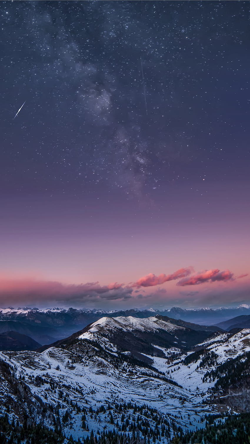 Mountain Milky Way iPhone, dolomites mountains milky way HD phone wallpaper