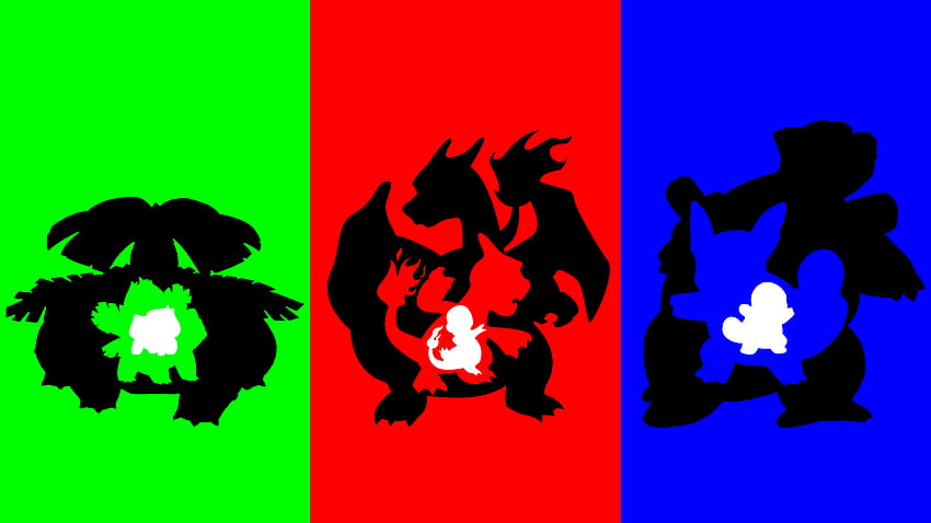 Pokemon Starters Evolution[2560x1440]、スターターポケモン赤と青 高画質の壁紙