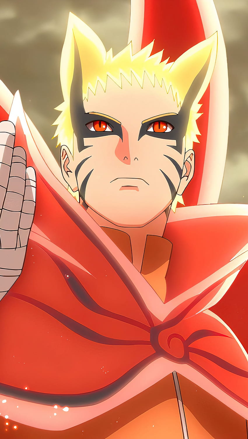 Naruto Uzumaki hand up Baryon Mode Anime Ultra ID:8737, naruto iphone baryon mode HD phone wallpaper