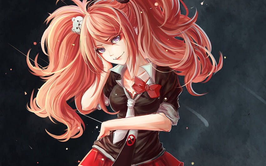 menina de anime com cabelo vermelho - papel de parede de design de  personagem de desenho animado Visualização