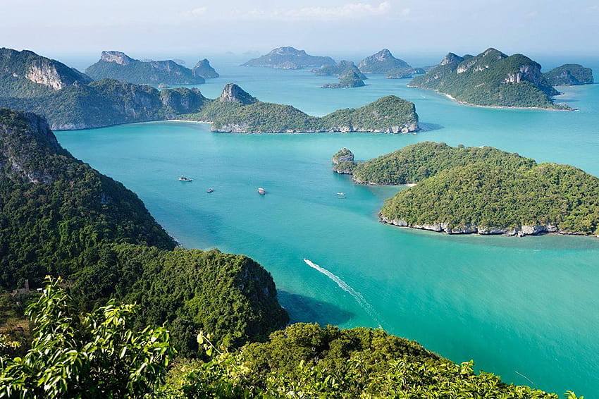 Pemandangan Pulau Taman Alam Laut Koh Samui Thailand Wallpaper HD