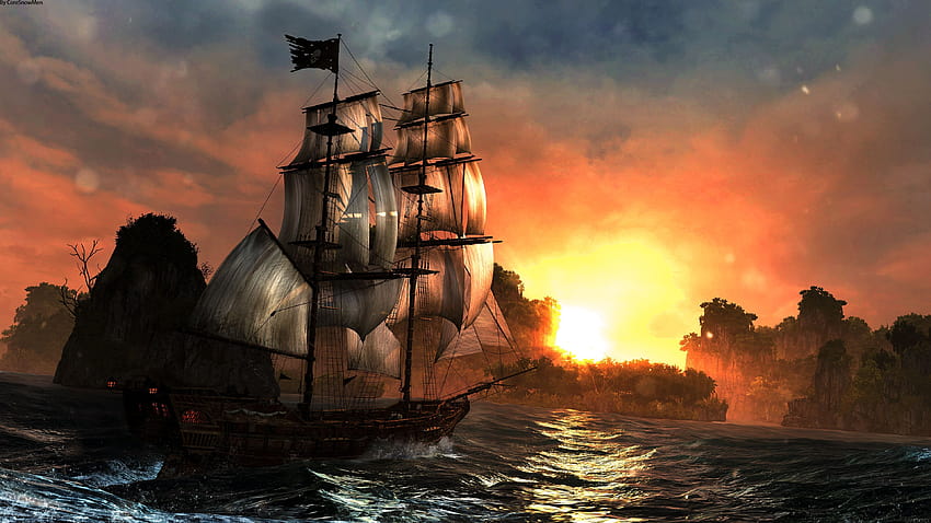 Pirat, Schiff ultra HD-Hintergrundbild