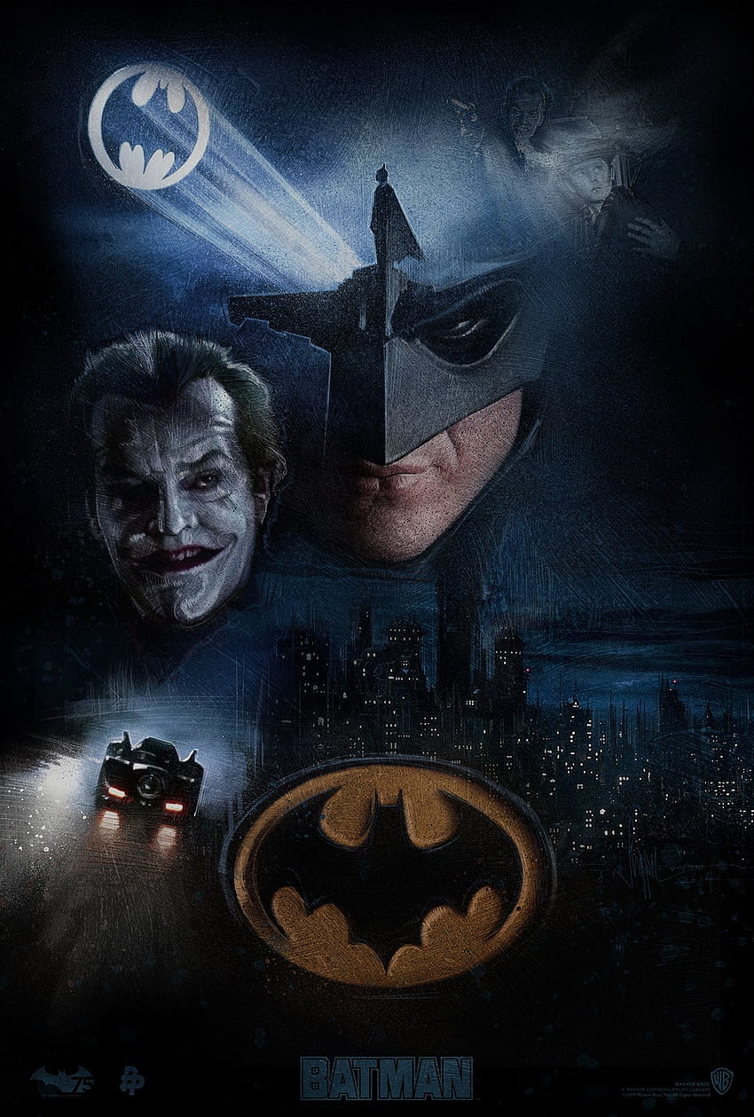 バットマン映画ポスター、マイケル・キートン・バットマン HD電話の壁紙