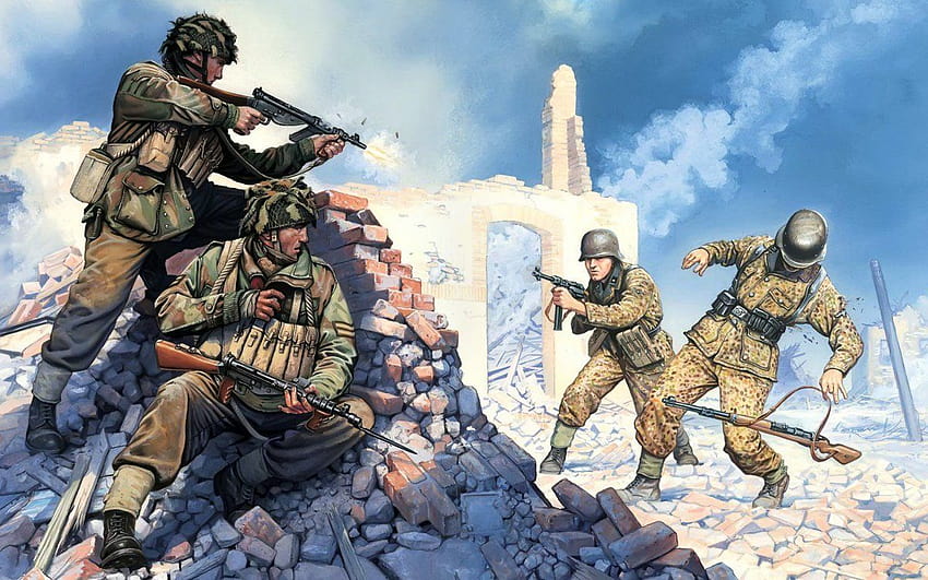 WW2 Paratrooper, paratroopers HD wallpaper