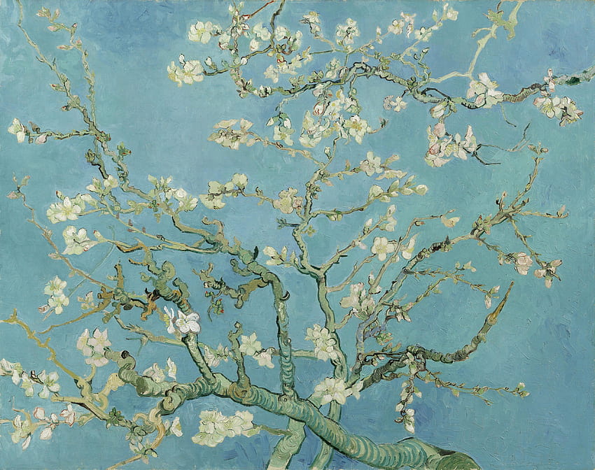 Pohon Almond Van Gogh Wallpaper HD