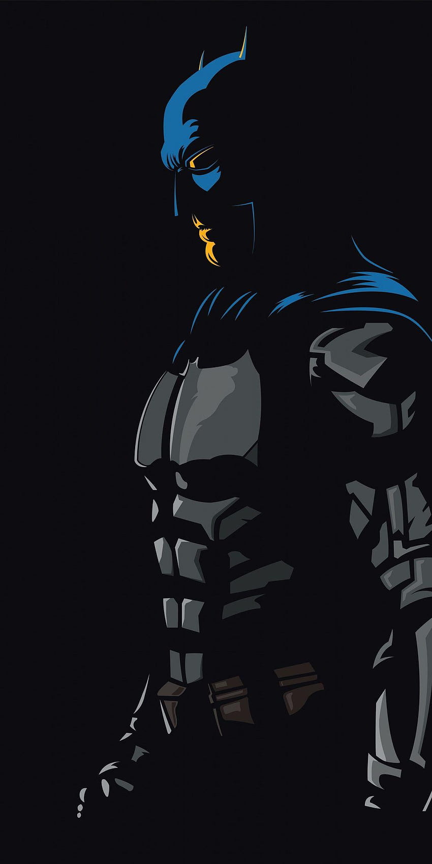 Batman, chevalier noir, Justice League, DC Comics, minimal, batman justice league suit android Fond d'écran de téléphone HD