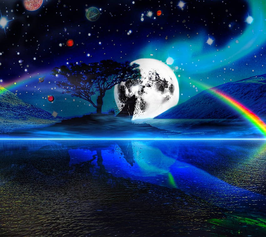Bright side of moon by ...zedge HD wallpaper