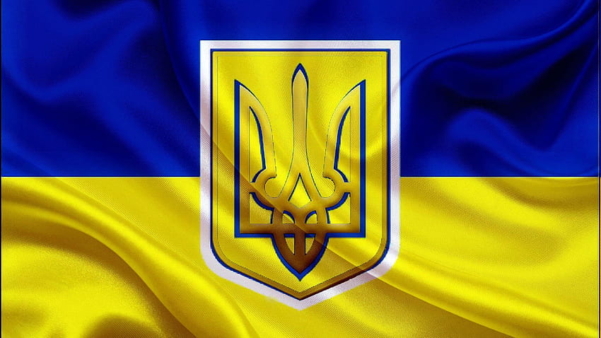 Ukraina Lambang Bendera Garis-garis 2048x1152, bendera ukraina Wallpaper HD
