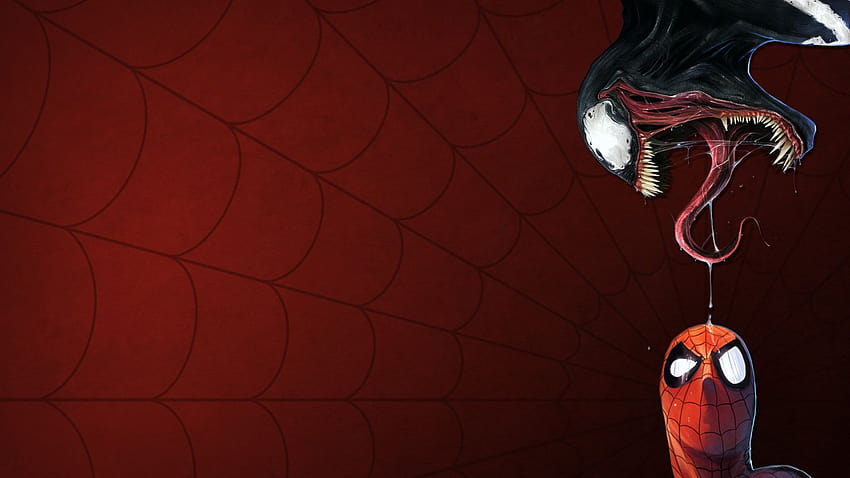 venom x spider man HD wallpaper