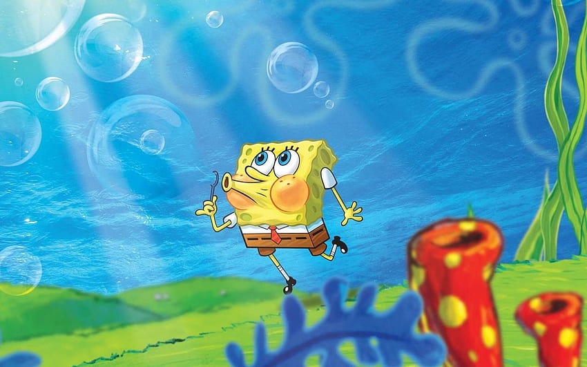 Spongebob Squarepants Bubbles พื้นหลัง 64386, Spongebob ใต้น้ำ วอลล์เปเปอร์ HD