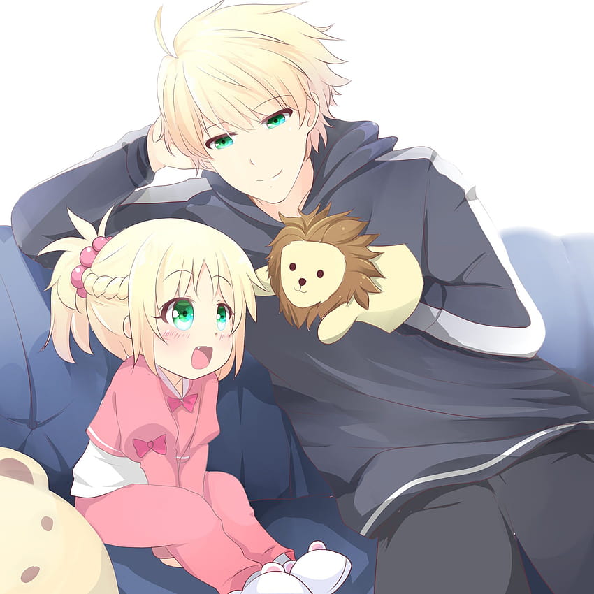anime parents with baby