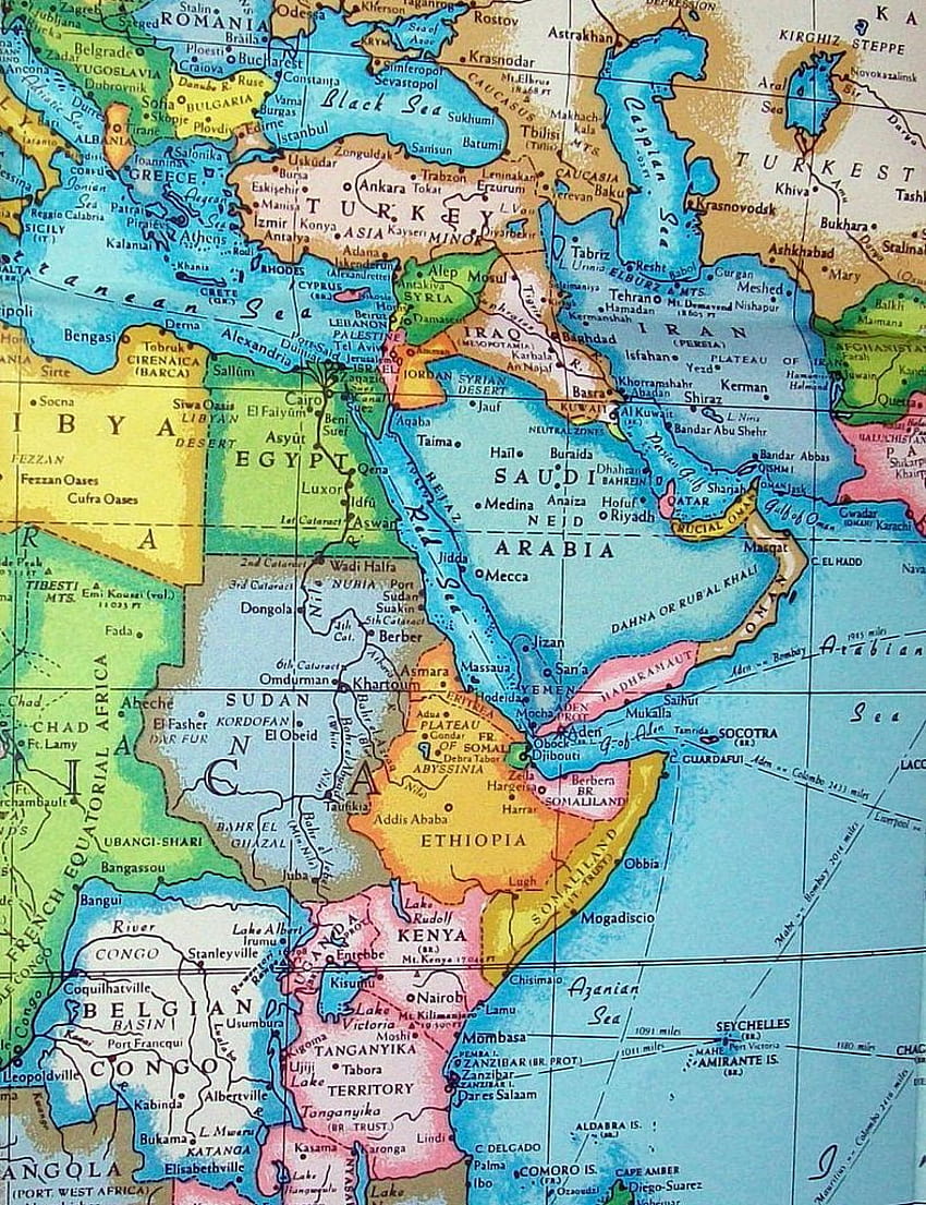 Близък изток, Югозападна Азия и СИ Африка ...pinterest, карта на Близкия изток HD тапет за телефон