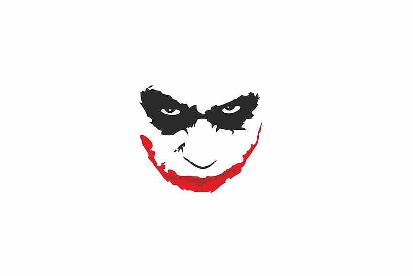 Red Eyes Joker Black Abstract Minimalism Batman, black minimalistic joker HD wallpaper