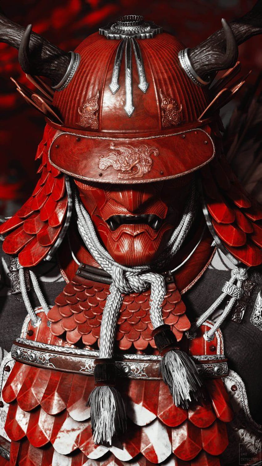 Armure de samouraï rouge, armure de samouraï Fond d'écran de téléphone HD