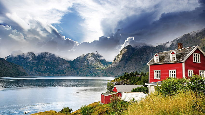Красиви гледки и сцени от Норвегия Пътуване по света 16, разглеждане на забележителности HD тапет