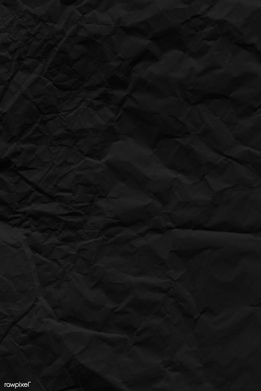 Arrière-plans texturés en papier noir froissé, papier noir Fond d'écran de téléphone HD