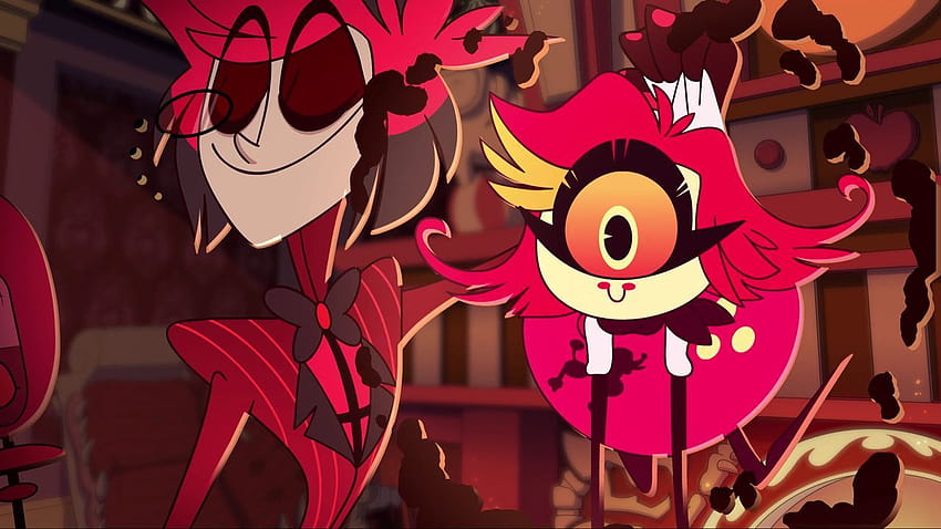 May I present you the goodest of . This is the wholesomest Alastor I've ever seen. Probably because Nifty is in it, hazbin hotel niffty HD wallpaper