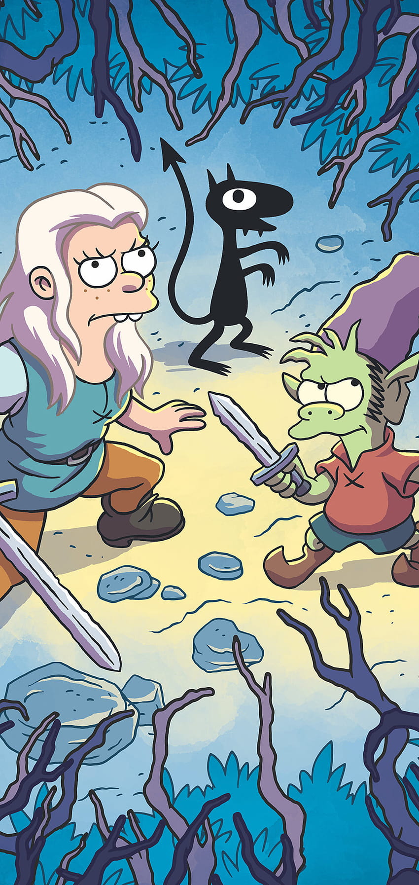 1080x2280 Disenchantment Netflix 2018 One Plus 6,Huawei p20,Honor view 10, Vivo y85,Oppo f7,Xiaomi Mi A2 , Backgrounds, and HD phone wallpaper