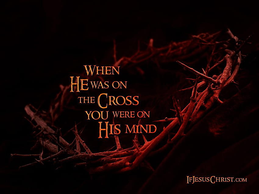 Christian, 7 god words on cross HD wallpaper