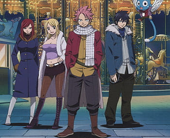 One Piece ☠ Fairy Tail, suit, gray, boots, space, natsu, erza, one piece,  robe, HD wallpaper