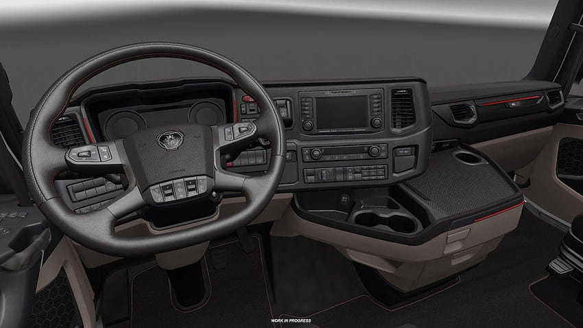 Blog de SCS Software: Actualización de desarrollo de modelos de camiones SCANIA S y R, interior de Scania fondo de pantalla