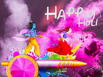 Happy holi radha krishna HD wallpapers | Pxfuel